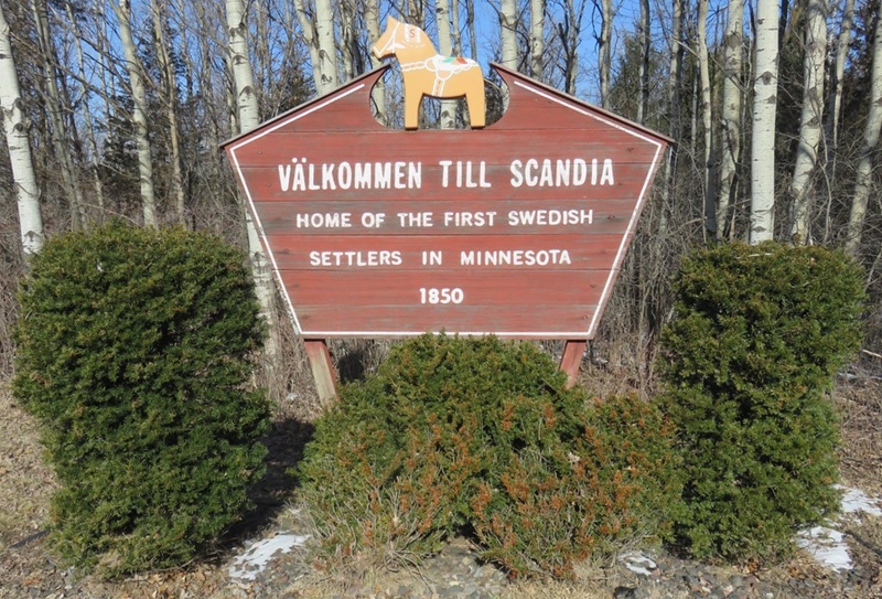 Welcome sign in Scandia